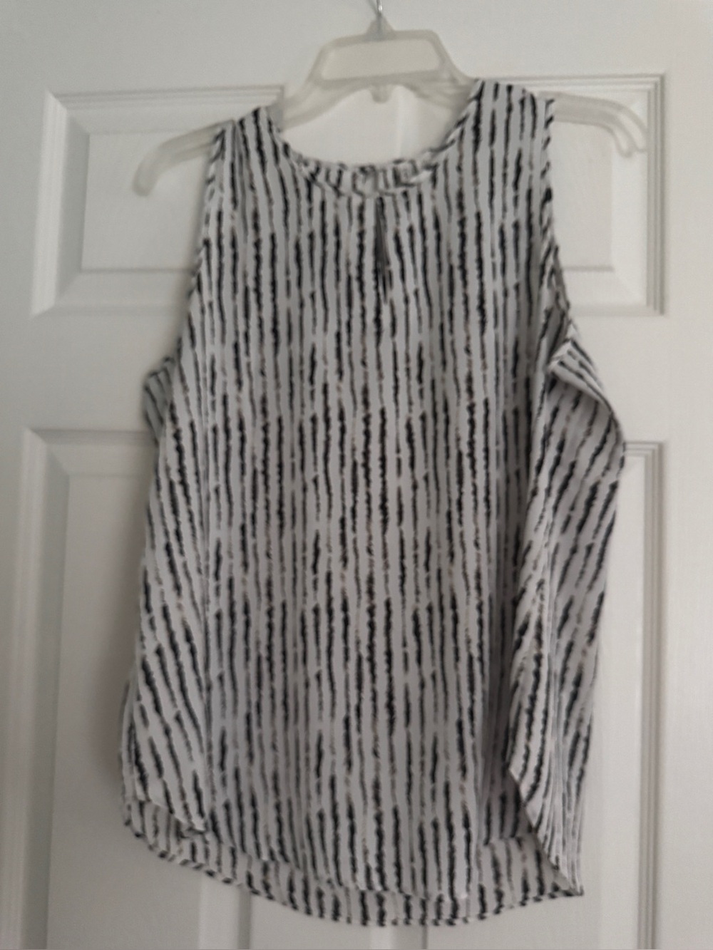 Cato Black and White Striped Sleeveless Camisole
